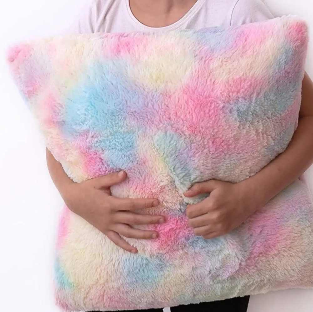 Pastel Plush Pillow with Cloud-like Texture and Cozy Feel